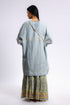 Embroidered coverup in striped linen