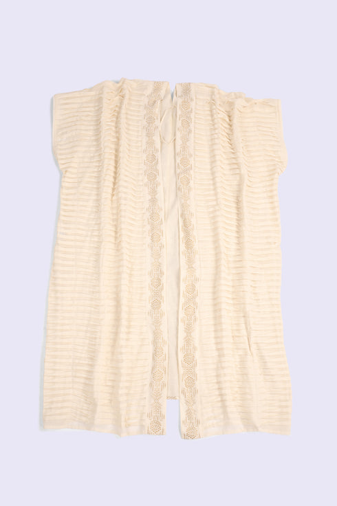Long oversized Abaya in light cotton voile