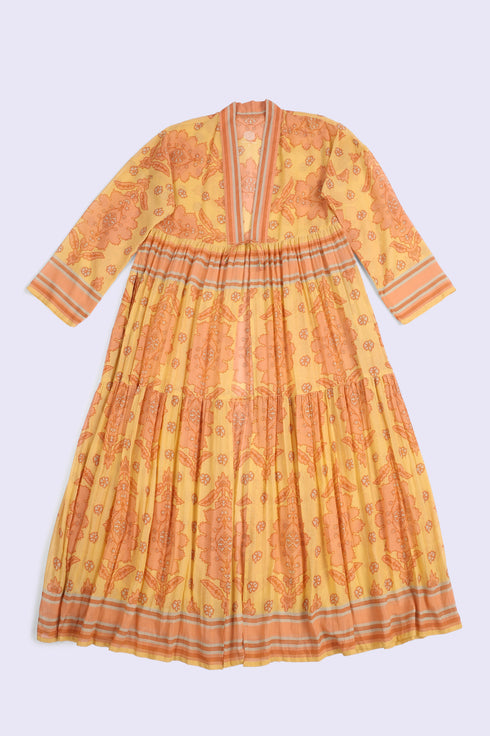 Long teared Egyptian cotton voile coat with pockets
