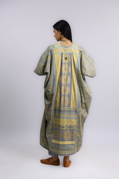 Reversible oversized artisan cotton coverup