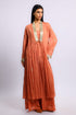 Gold printed Egyptian cotton gauze coat