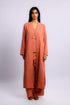 Luminous Egyptian cotton slub long coat