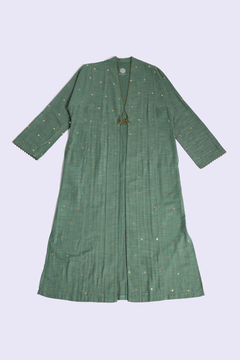 Luminous Egyptian cotton slub long coat