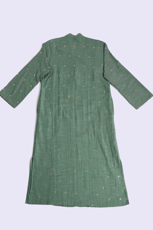 Luminous Egyptian cotton slub long coat