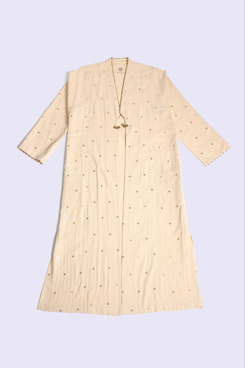 Luminous Egyptian cotton slub long coat