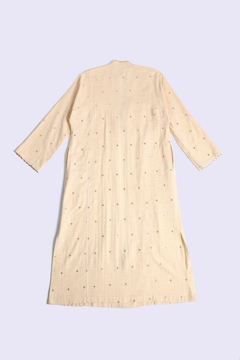 Luminous Egyptian cotton slub long coat