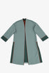 Mid-length felt coat with contrast stitching