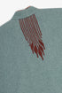 Mid-length felt coat with contrast stitching