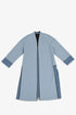 Mid-length felt coat with contrast stitching