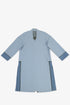 Mid-length felt coat with contrast stitching