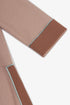 Mid-length felt coat with contrast stitching
