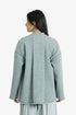 Reversible short jacket with front pocket