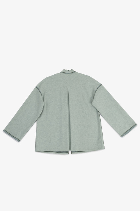 Reversible short jacket with front pocket