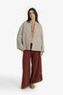 Reversible short jacket with front pocket
