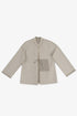 Reversible short jacket with front pocket