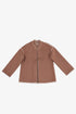 Reversible short jacket with back pleat