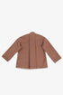 Reversible short jacket with back pleat