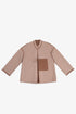 Reversible short jacket with back pleat