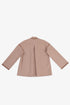 Reversible short jacket with back pleat