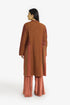 Embroidered short coat with multicolor panels