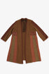 Embroidered short coat with multicolor panels