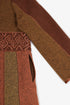 Embroidered short coat with multicolor panels