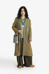 Multicolor embroidered coat with contrast side detailing