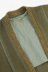 Multicolor embroidered coat with contrast side detailing