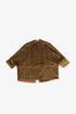 Reversible velvet jacket with contrast pleated details