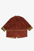 Reversible velvet jacket with contrast pleated details