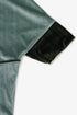 Reversible velvet jacket with contrast pleated details