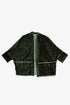 Reversible velvet jacket with contrast pleated details