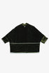 Reversible velvet jacket with contrast pleated details