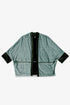 Reversible velvet jacket with contrast pleated details
