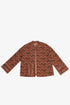 Printed quilted cotton jacket with patch pocket