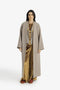 Oversized wool-blend bouclé coat with raw edges