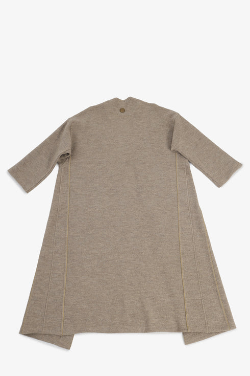 Oversized wool-blend bouclé coat with raw edges