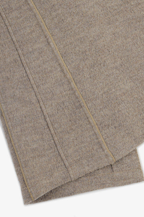 Oversized wool-blend bouclé coat with raw edges
