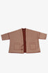Hand embroidered reversible quilted oversized jacket