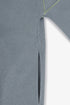 Draped collar coat with contrast stitching