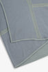 Draped collar coat with contrast stitching