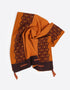 Plain light cotton scarf with printed borders