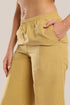 straight leg pants with elastic waistline