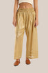 Wide legged pants in metallic cotton