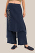 Pants with an embroidered asymmetric skirt