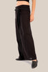 Wide wrap pants with waist fold.
