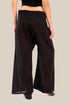 Wide wrap pants with waist fold.