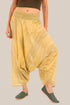 Harem pants with elastic waistline