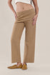 Straight leg pants with elastic waistband