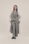 Straight leg pants with elastic waistband